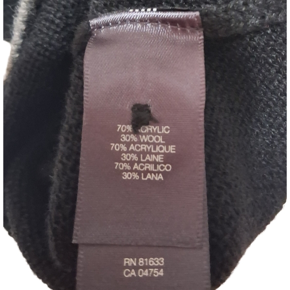 Kenneth Cole Reaction Sz. M Black/Gray Cardigan Sweater Vest - Picture 10 of 10